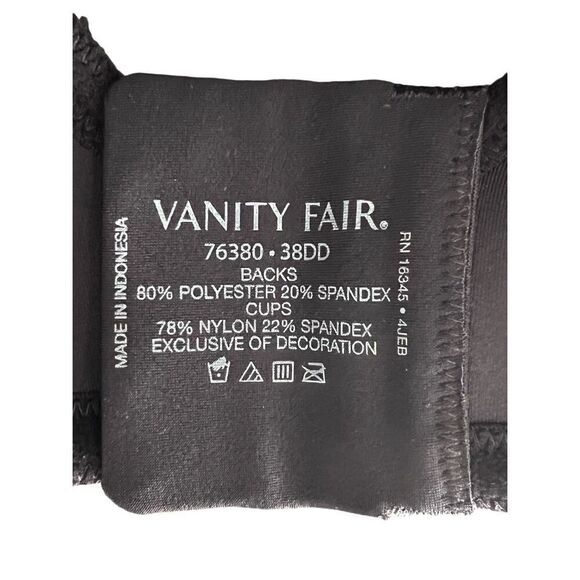 Vanity Fair black Free Smooth Cups size 38DD - Picture 3 of 6